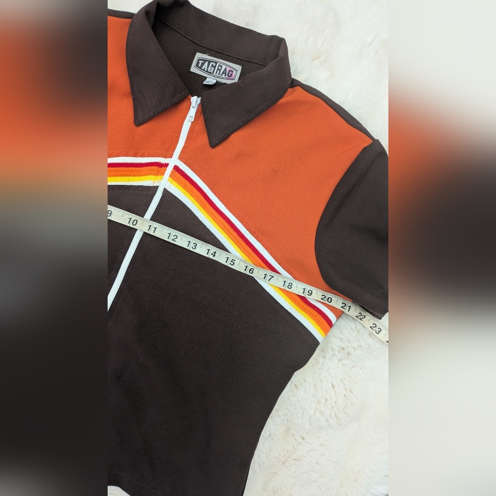 90s Tag Rag Striped Retro Zip Front Shacket - Picture 8 of 11